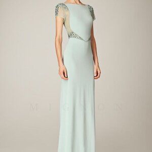 NWT light mint green Gatsby-style glamour dress (size M)